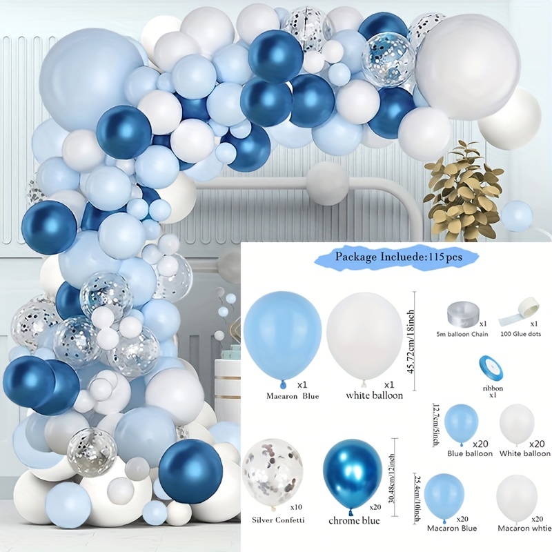 1 année ballon en forme de chiffre ballon bleu, 115 cm Grands Foil Ballons  chiffrés 1, fête décoration d'anniversaire ballon