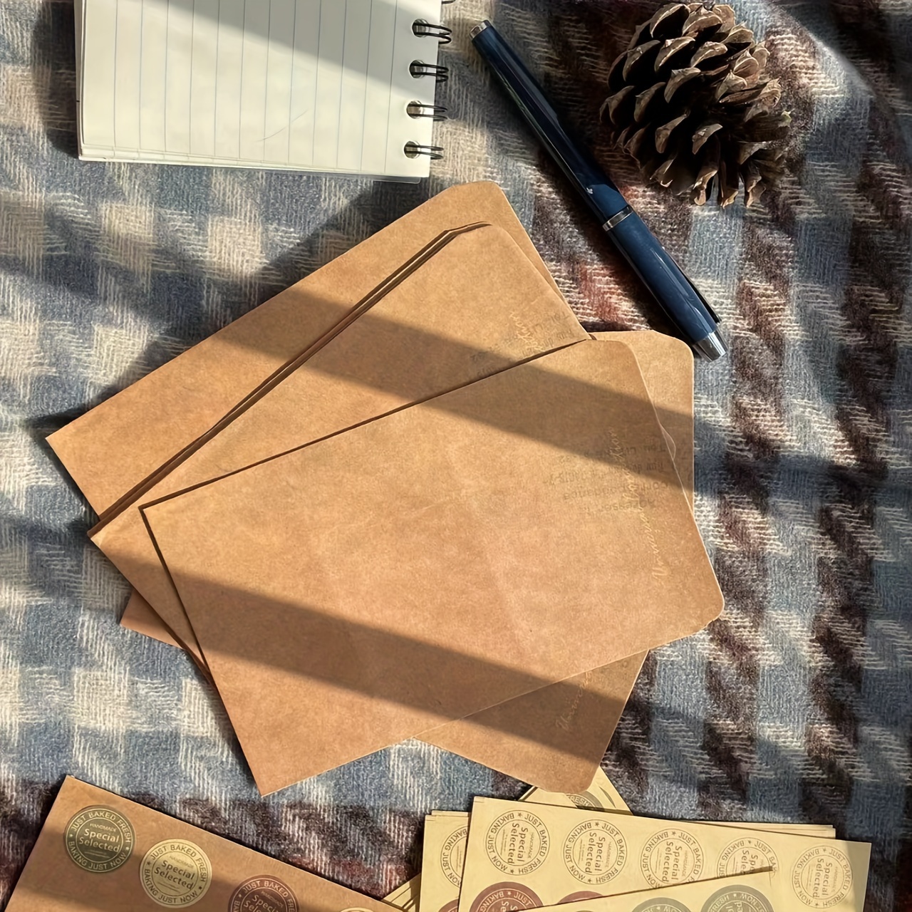 Card - Retro Distressed Color Kraft Stationery Envelope