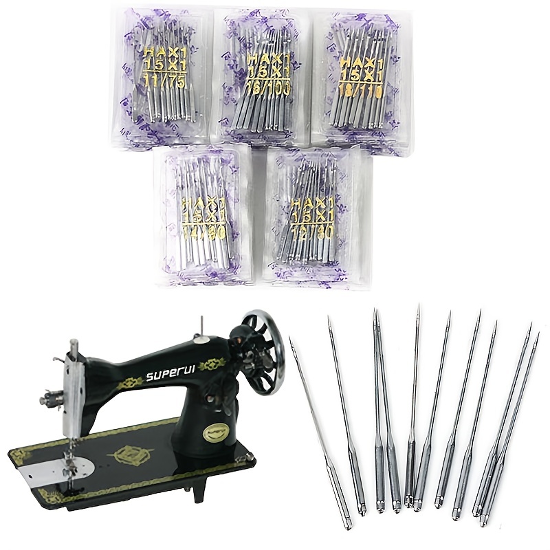 SUPER Pack de 30 agujas para máquina de coser Singer para tejidos  Universales y de Algodón Grosores 60, 70, 80, 90, 100 y 110 : :  Hogar y cocina