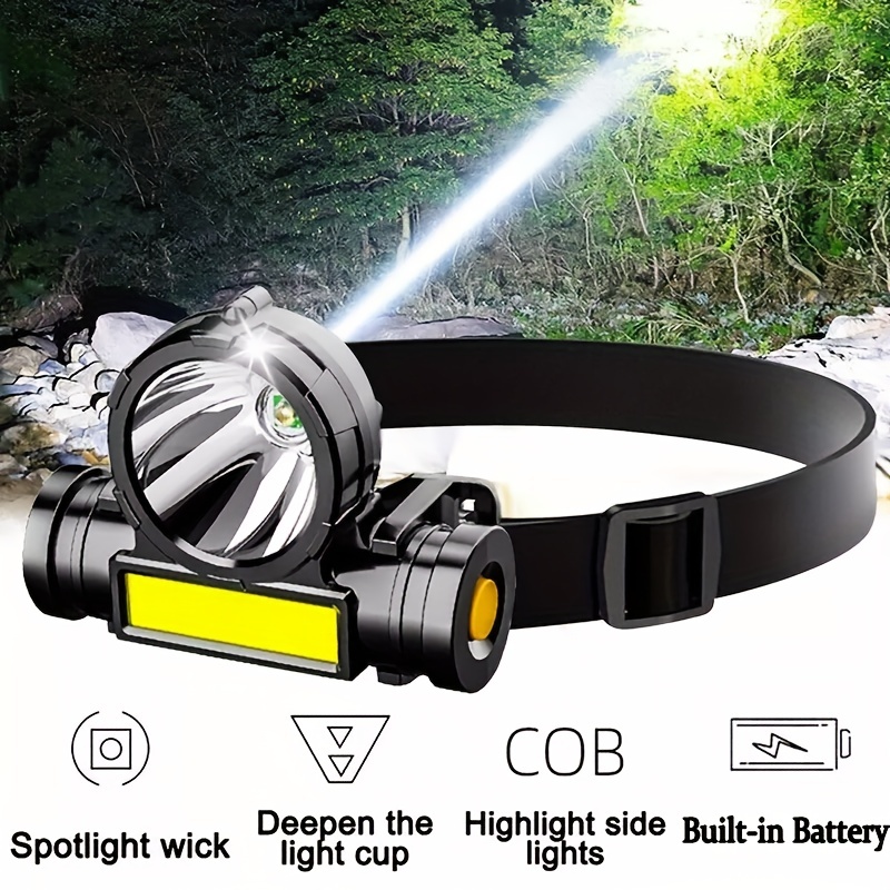 USB Rechargeable LED Headlamp Fishing Light Camping Flashlight