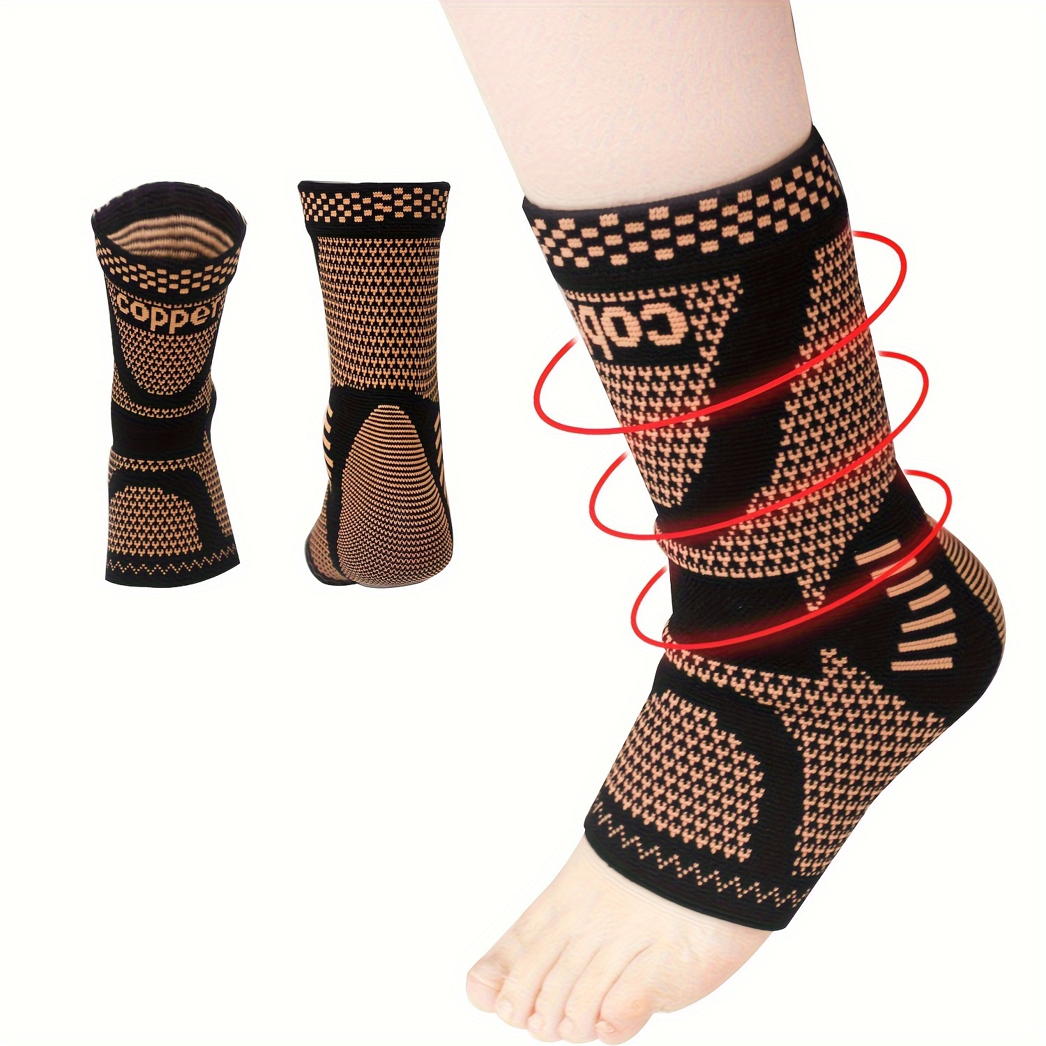 Sports Ankle Support Nylon Knitted Ankle Support Breathable - Temu