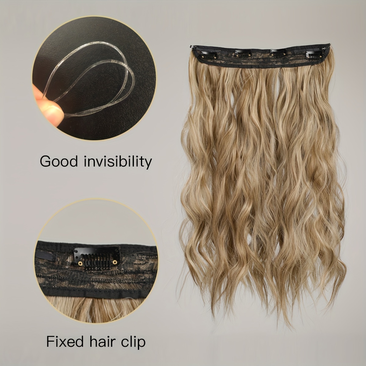 Invisible Wire Hair Extensions Transparent Wire Adjustable - Temu