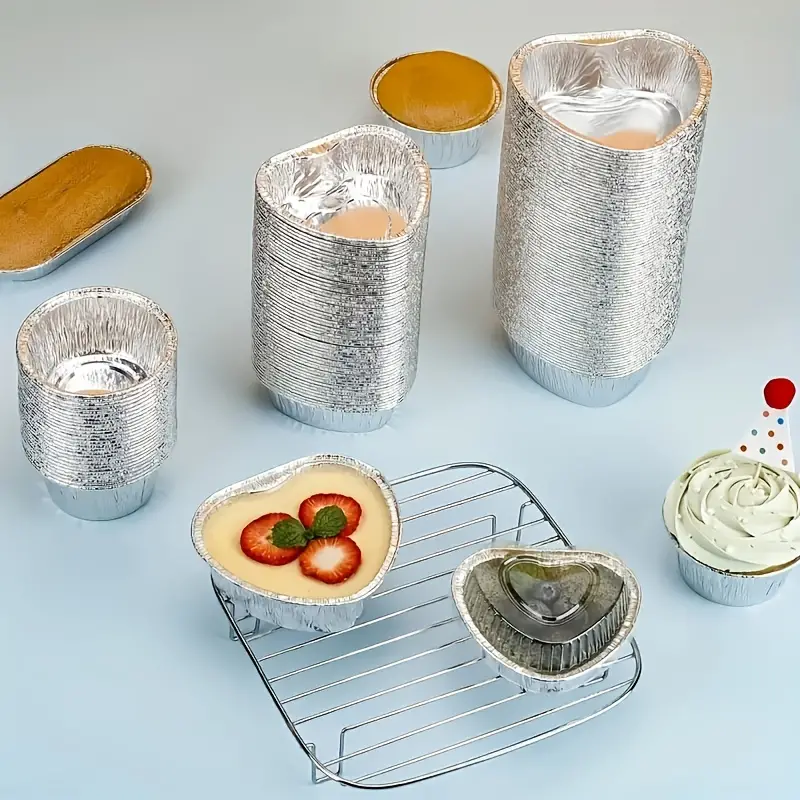 Eoonfirst Aluminum Foil Cupcake Baking Cups Golden - Temu