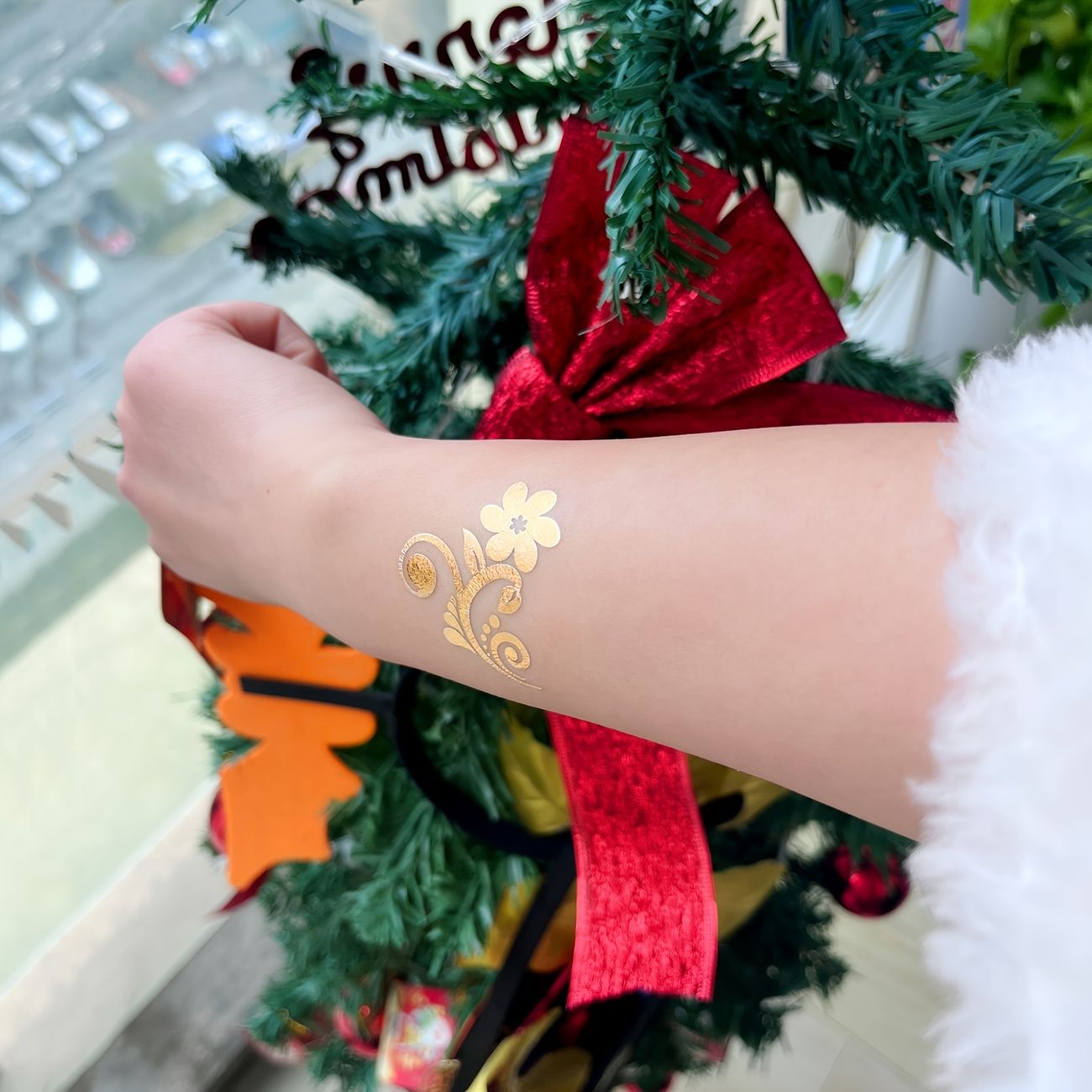 Metallic Temporary Tattoo Gold Silver Eye And Lips Floral Pattern Fake  Tattoos Flash Jewelry Tattoos Waterproof And Long Lasting Boho Style Tattoos  For Women And Girls | Free Shipping For New Users |