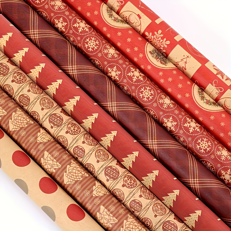 8pcs Christmas Wrapping Paper Wrapping Paper Gift Wrapping Birthday Gift  Wrapping Paper Stamping Gift Wrapping Paper Birthday Party Holiday Wrapping  P