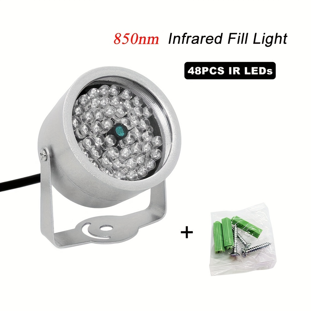 Proiettore a infrarossi impermeabile IP65 12v 15 LED Illuminatore Lampada  per visione notturna CCTV