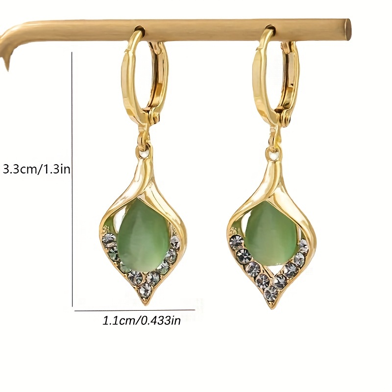 Women's Opal Water Drop Shape Earrings