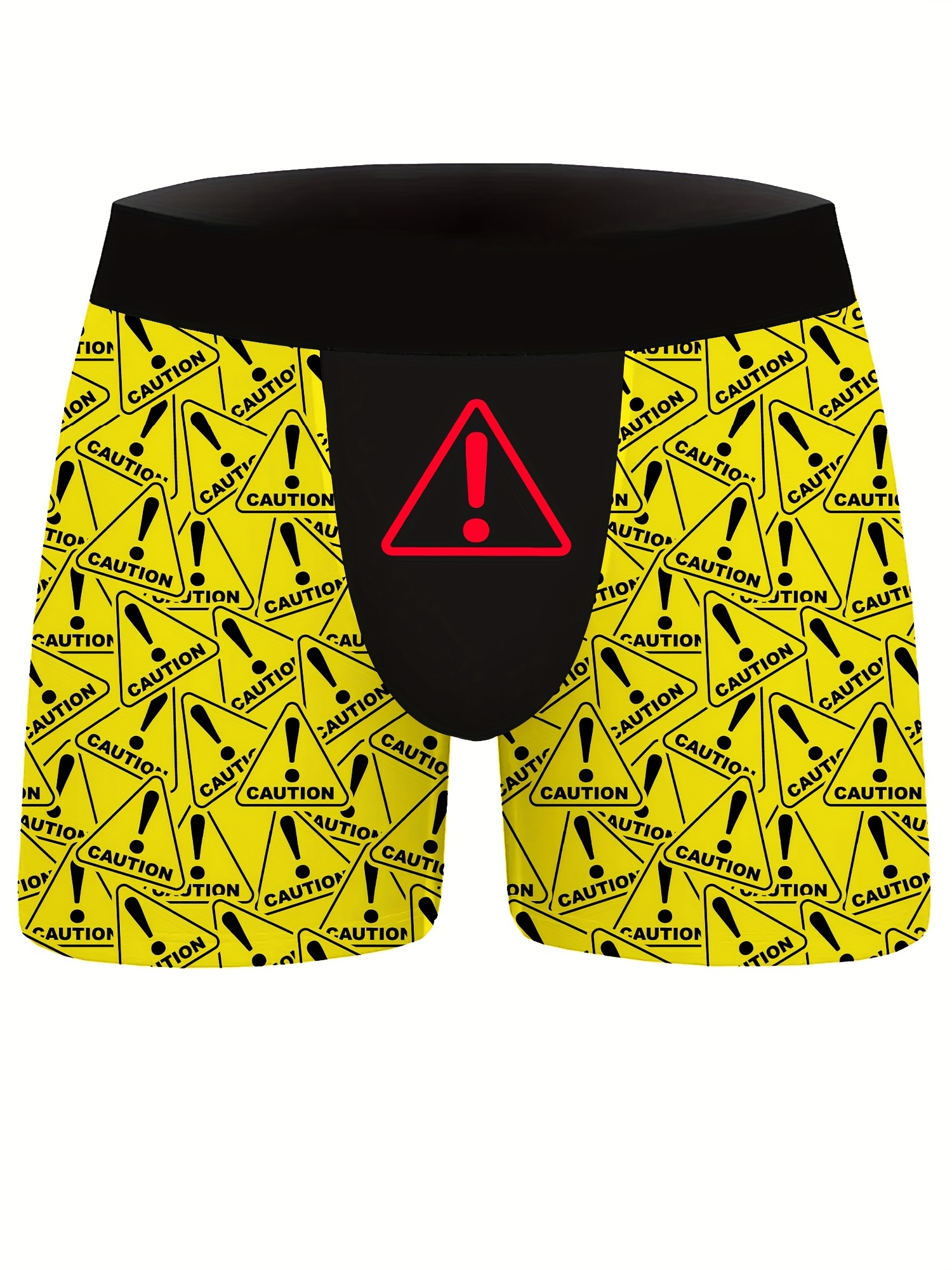 Men's Choking Hazard Warning Print Fashion Novelty Boxer - Temu