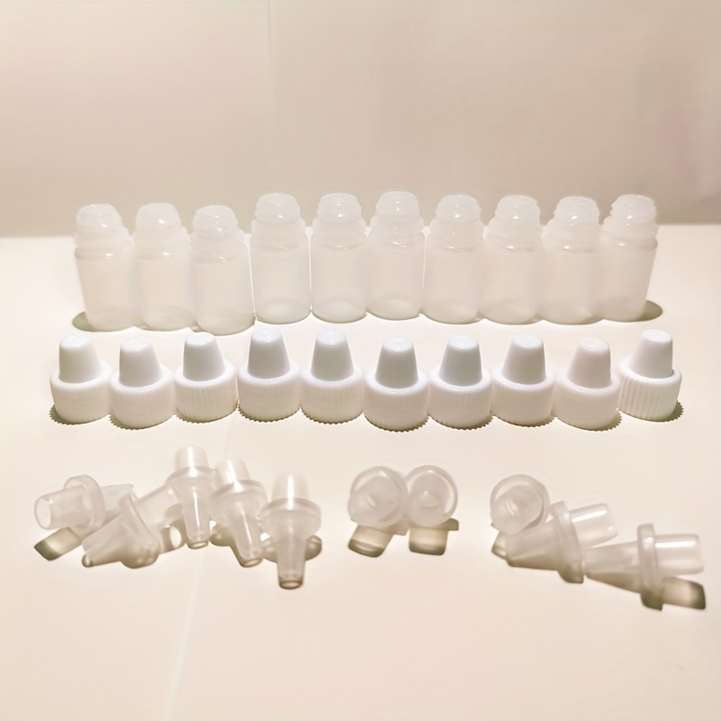 10Pcs 15ml Transparent Mini PE Plasitc Squeeze Bottle, Squeezable Eye Drop  Bottle, Plastic Dropper Bottle For Tattoo Liquid, Medicine Liquid, Ink Etc.  Plastic Dropper Bottles, Empty Squeezable Dropper Bottle with Cap,  Refillable