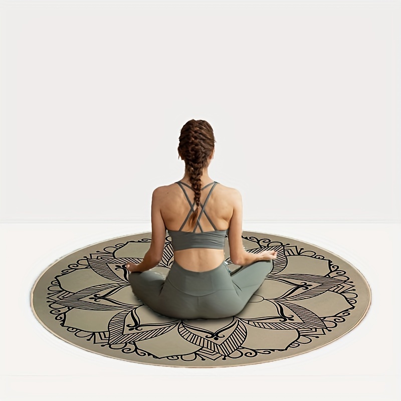 Round Yoga Mat Pilates Gym Mat Pad Non-Slip Cushion Meditation Mat Floor Mat  HOT