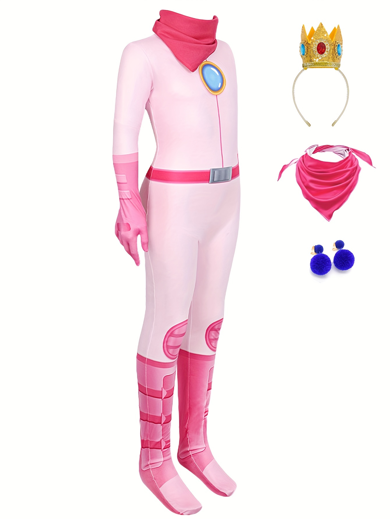 TSIZFXI Ropa de vestir de princesa, disfraz rosa para niñas pequeñas,  disfraz de Halloween con accesorios de 3 a 8 años