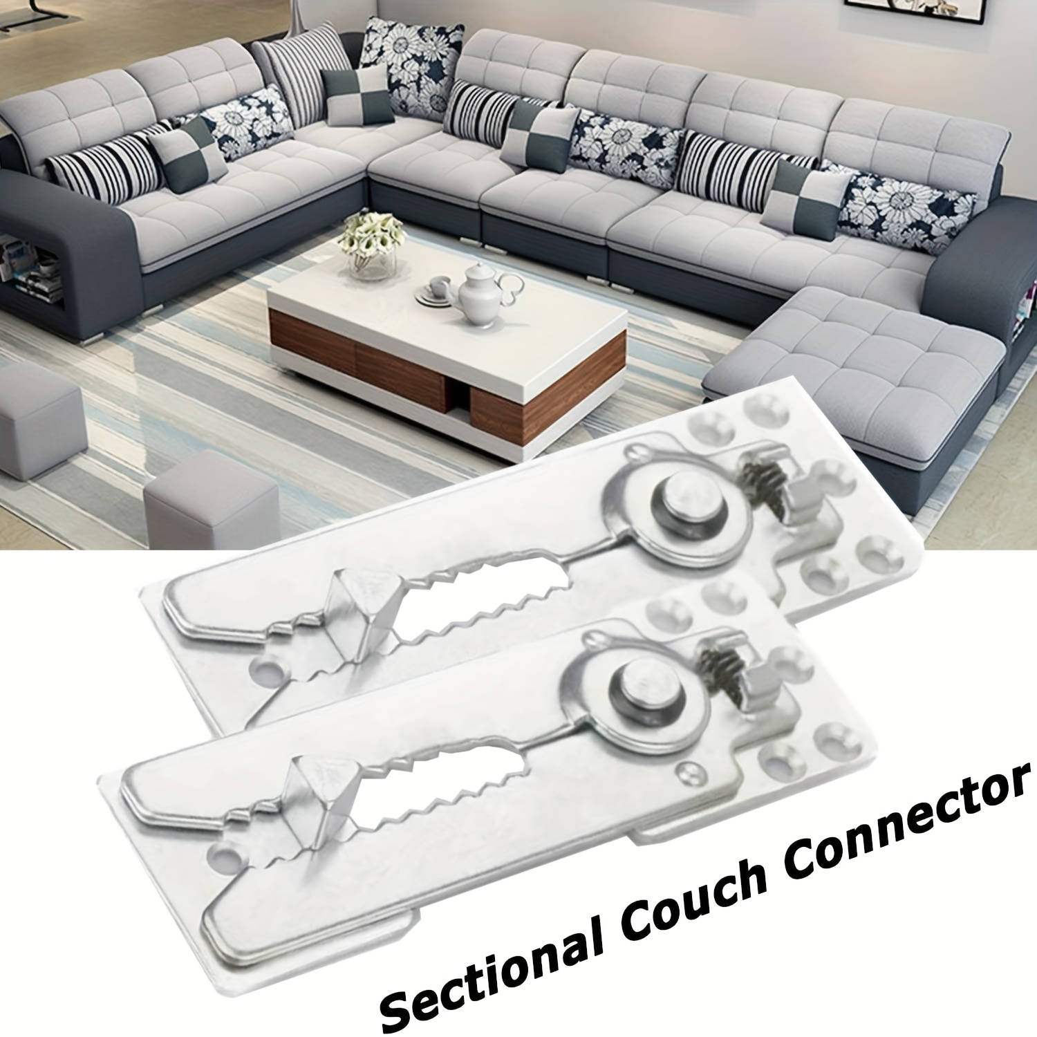 2pcs Sectional Couch Connector Sofa Connector, Sofa Alligator Clips Sofa  Snap Sectional Sofa Interlocking, Heavy Duty Sofa Snap Furniture Invisible  Co