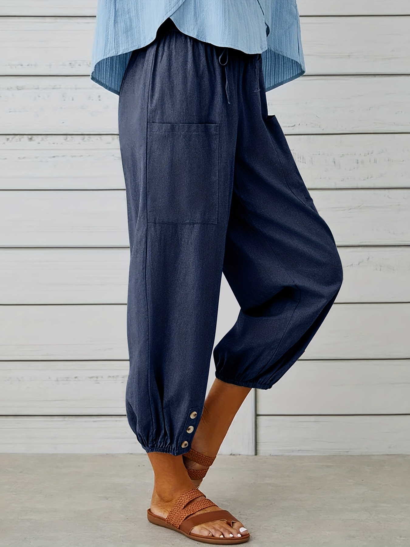 Boho Linen Harem Pants