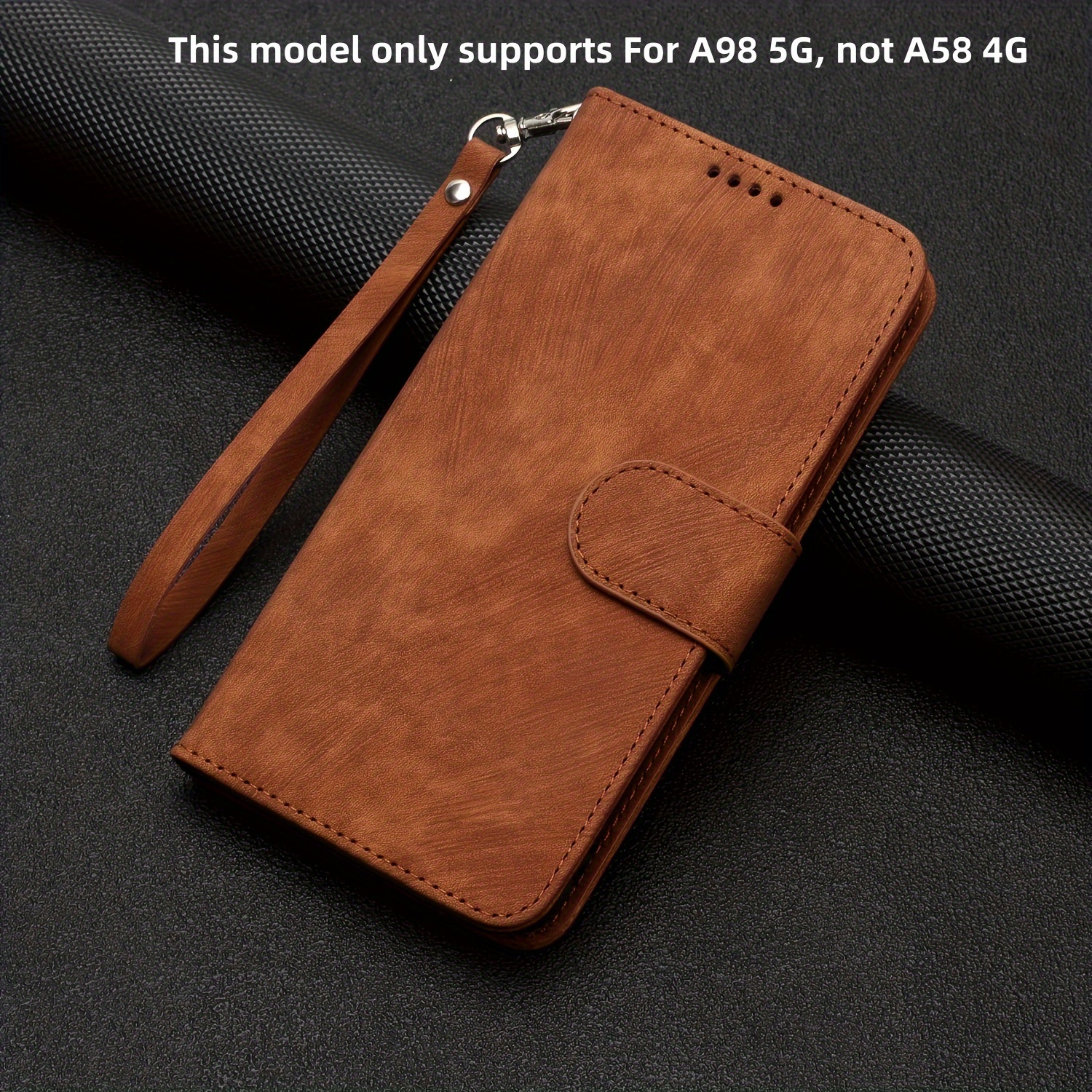 IDEWEI For Oppo A78 5G Leather Card Holder Phone Case Color Splicing  Shockproof Stand Cover - Brown Wholesale