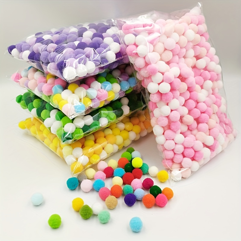 100pcs 25mm Small Pom Poms Coloured DIY Party Decorations Mixed Soft Fluffy  Puff Ball Rainbow Pompoms for Kids Art Crafts School - AliExpress