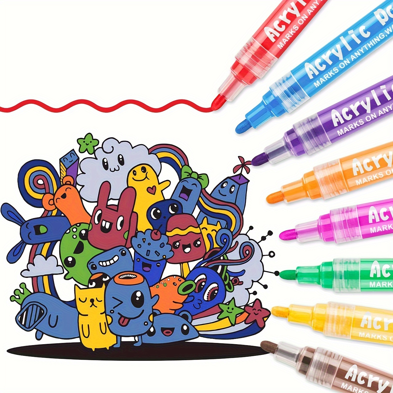 24/36 Colors Nail Art Graffiti Pens Waterproof Drawing Set - Temu