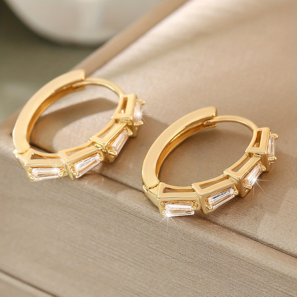 Aretes Para Mujer Oro Huggie Hoop 14K Chapado En Oro Pequeño Simple  Hipoalergénico Oreja Joyería