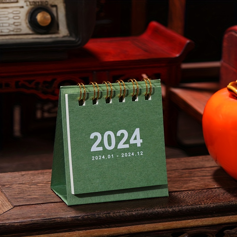 2024 Mini Desktop Stand up Calendario Agenda Annuale Casa - Temu