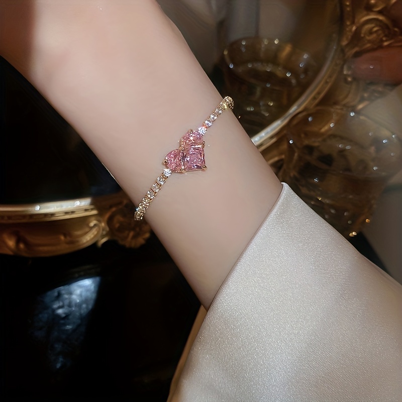 Adjustable Minimalist Heart Bracelet Elegant Hand Jewelry - Temu