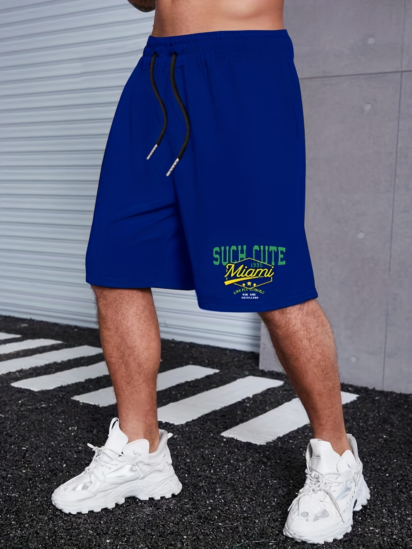 Men's Casual Simple Style Comfy Shorts Drawstrings Pockets - Temu Canada