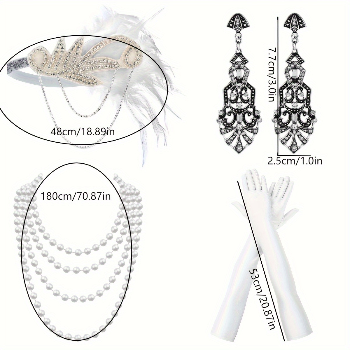 1920s Style Vintage Accessory Set Great Gatsby Themed - Temu