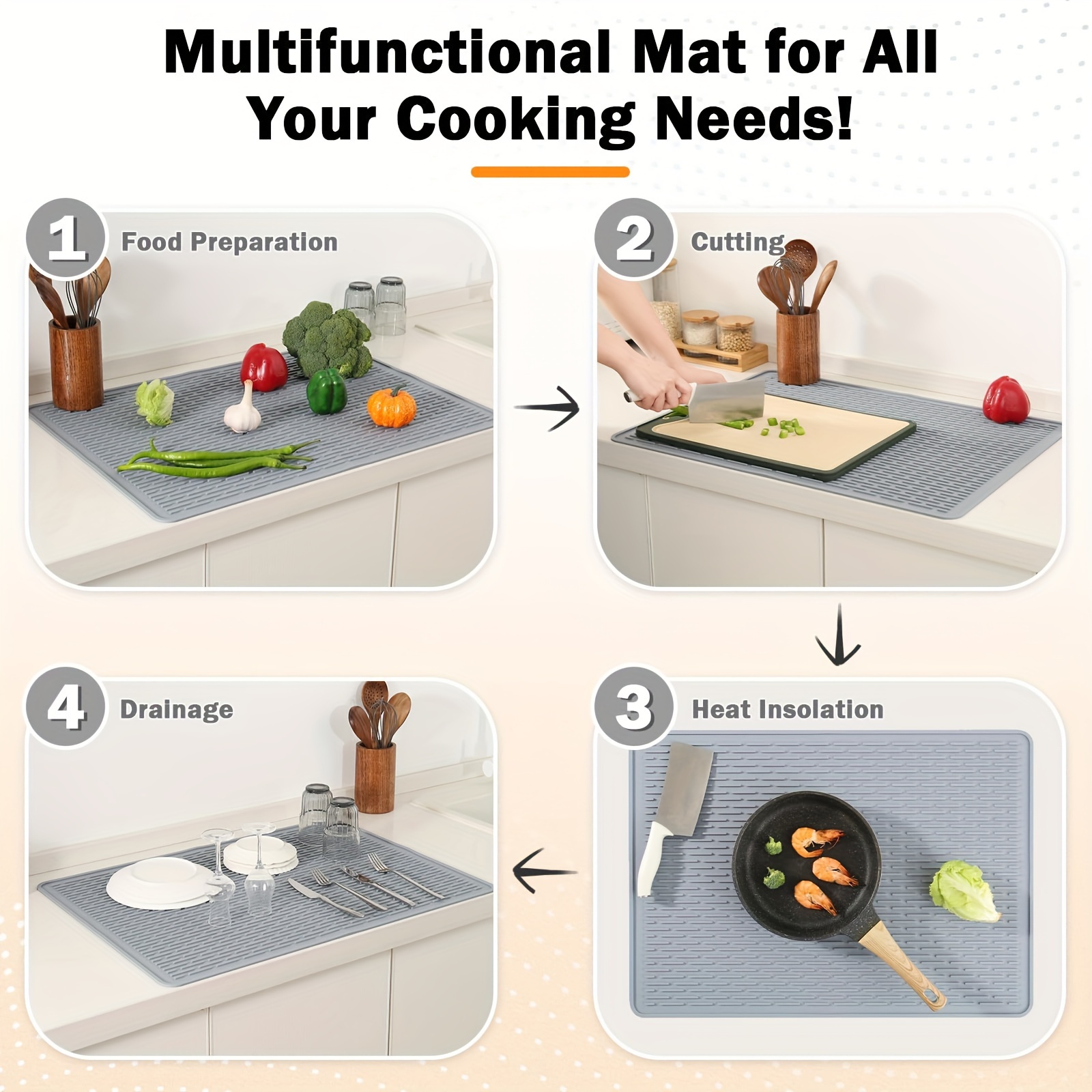 1pc Electromagnetic Stove Mat, Silicone Mat, Stove Protection Mat, Silicone  Non-slip Mat, Kitchen Stove Mat, Electromagnetic Stove Insulation Mat