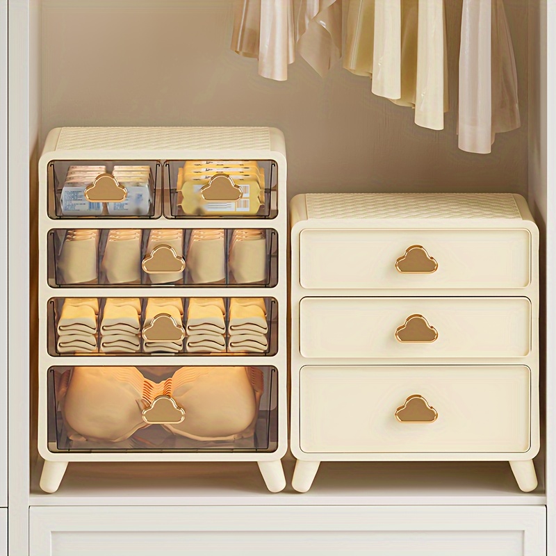 Plastic Cabinet Closet Clothes Storage Organizer Bedside Dresser