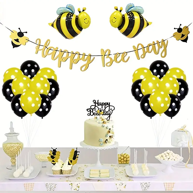 Happy Bee Day Party Set Perfect For Parties Holidays Home - Temu