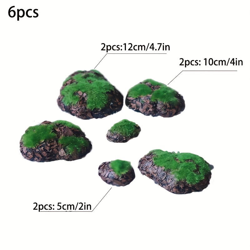 Faux Rockery Moss 4 Bags Of Creative Simulation Moss Decors for Rockery DIY  Home
