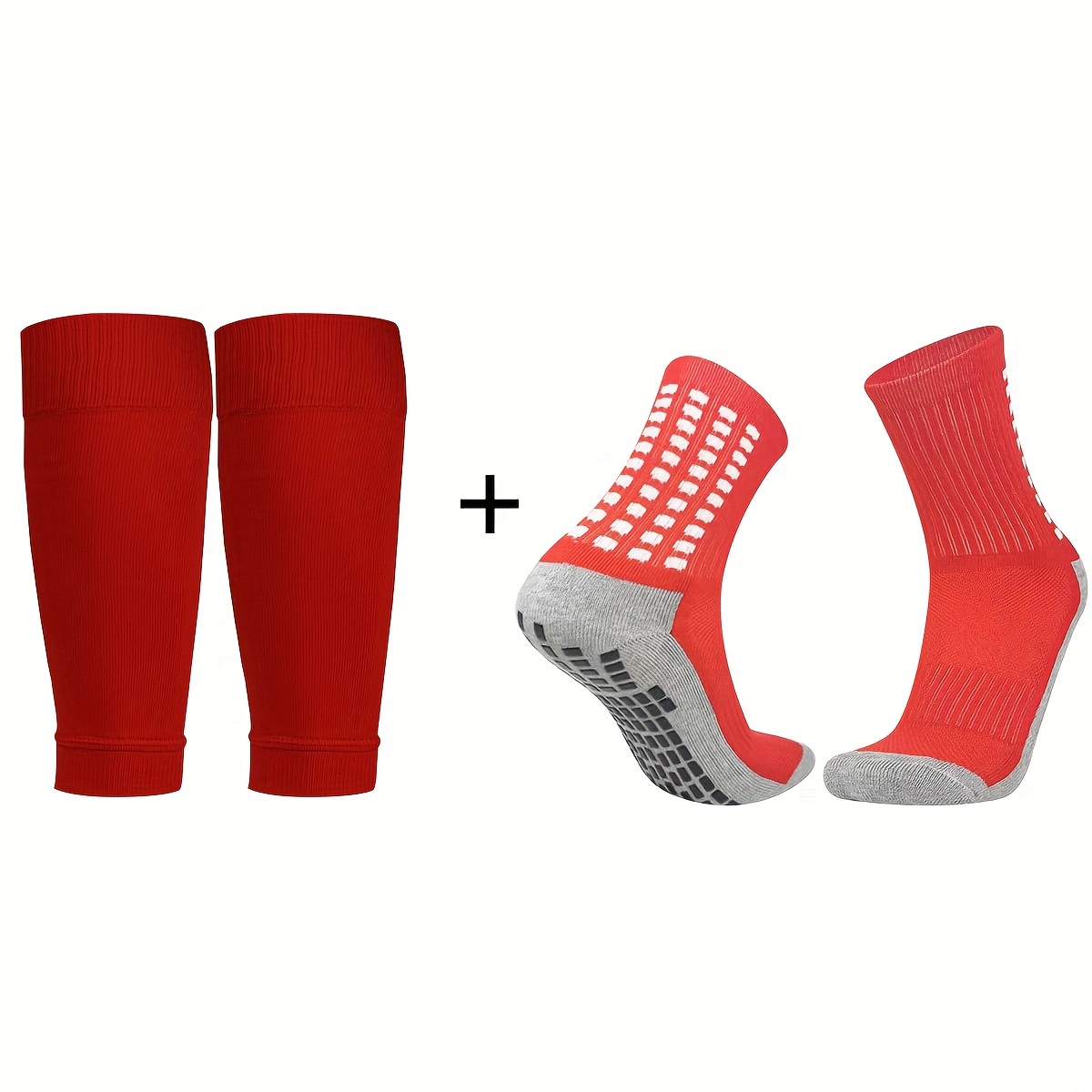 2Pcs Leg Compression Sleeve Football Calf Sleeve Soccer Grip Socks