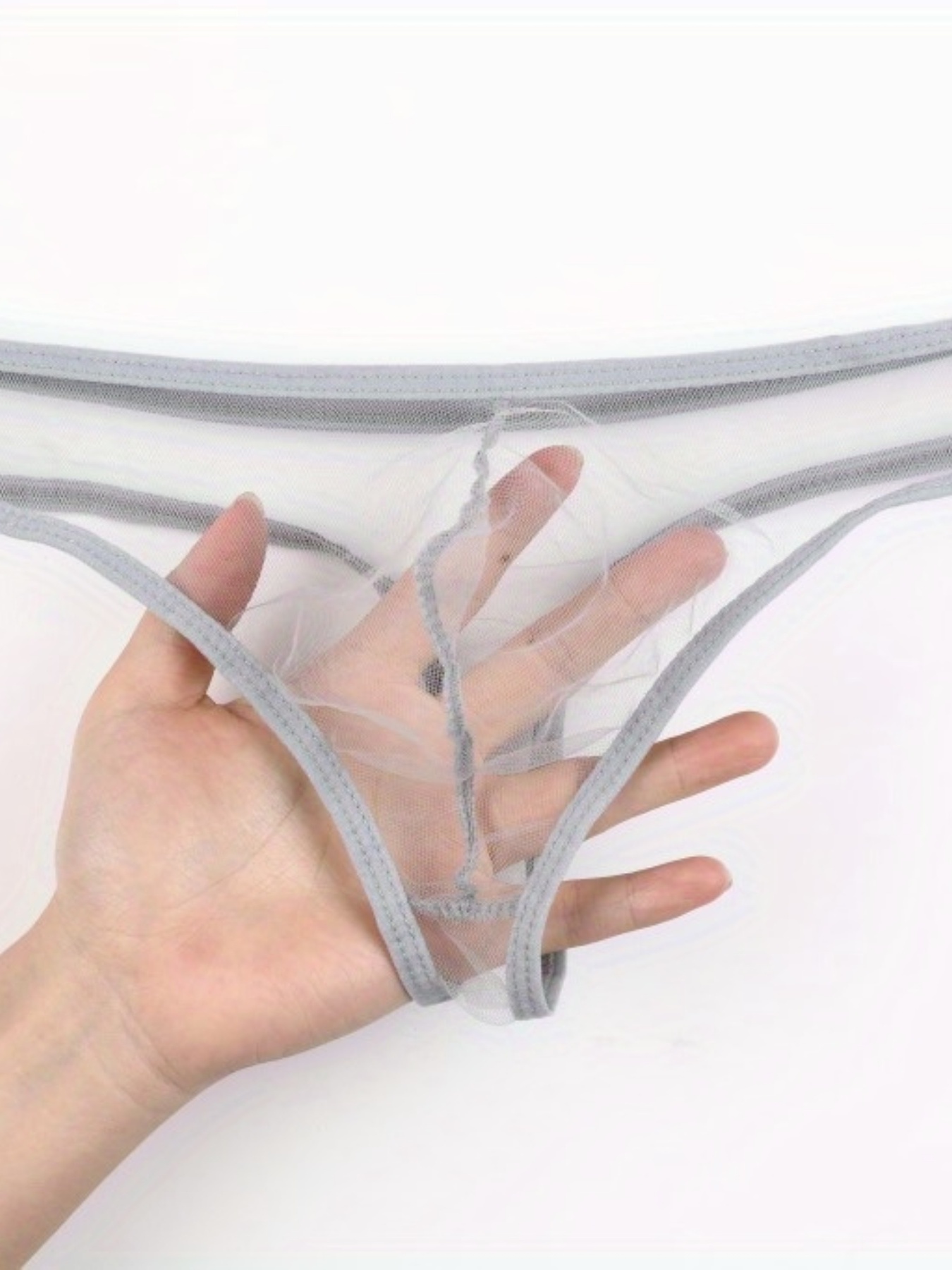 Men's Sexy G string T back Underwear Hollow Mesh Front Pouch - Temu Canada