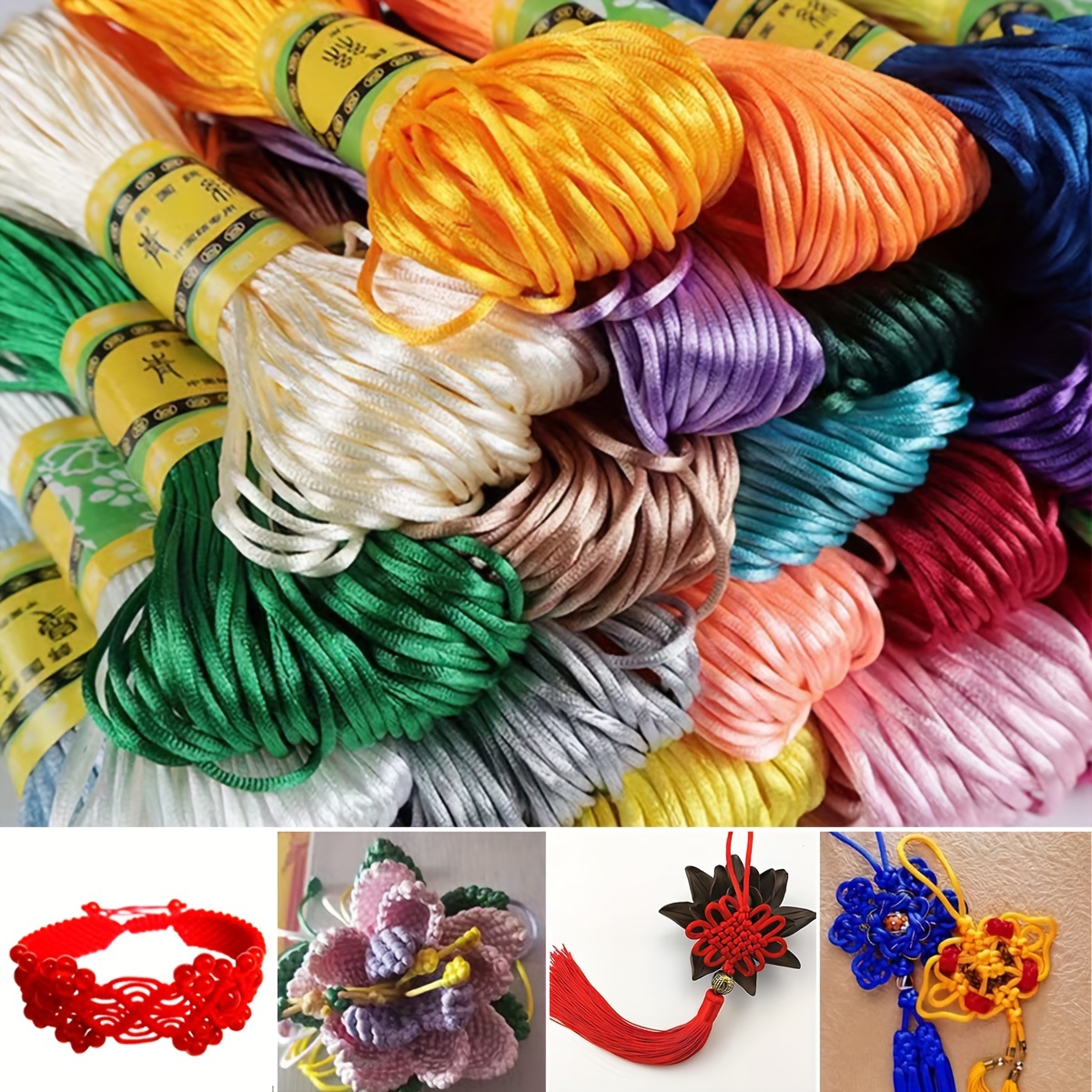 0 8mm 95m Roll Nylon Thread Chinese Knot Macrame Cord Bracelets Necklaces  Braided String For Diy Tassels Beading Jewelry Making Craft Supplies, 90  Days Buyer Protection
