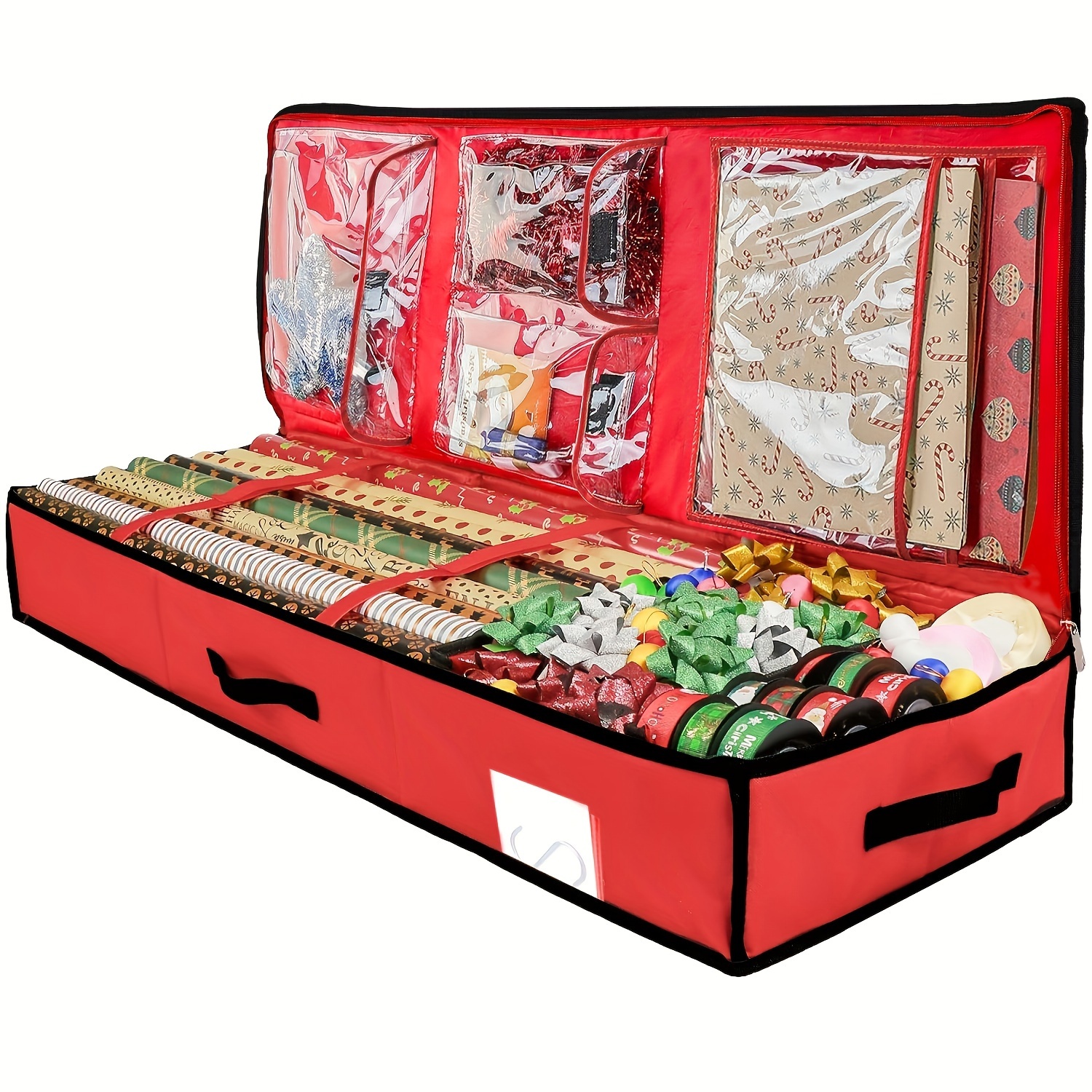 Wrapping Paper Storage Containers Red Underbed Gift Wrap - Temu