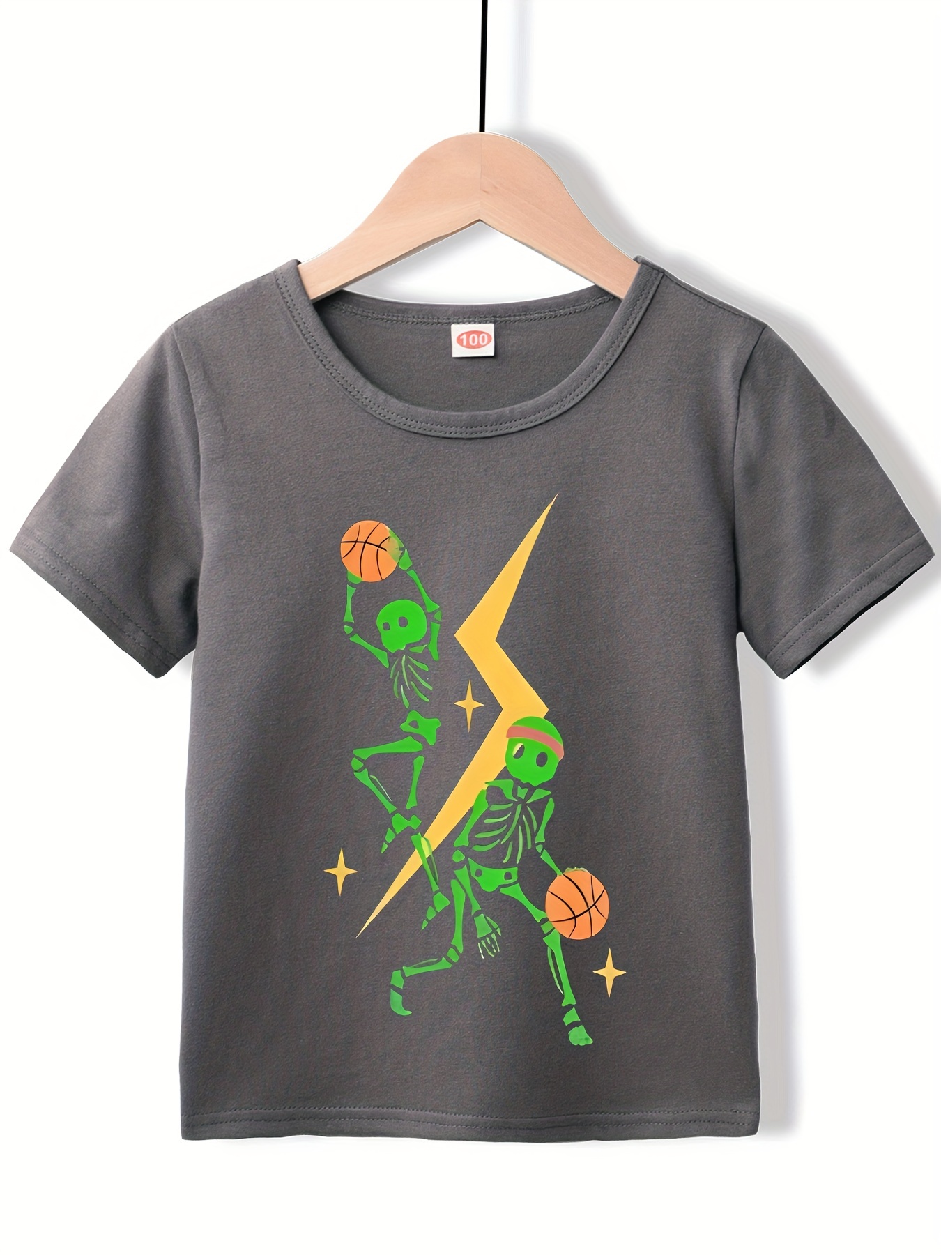NBA Basketball Sports T-shirt Short Sleeve Fashion Hip Hop Children's  Clothes Girl Cotton Short Sleeve Casual Short Sleeve Summe