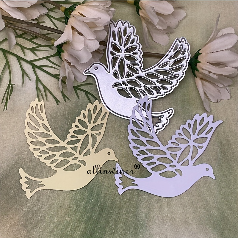 12 PC. DOVE DIE CUTS FOR CARD MAKING & SCRAPBOOKING~ CHRISTMAS~ PEACE~LOVE