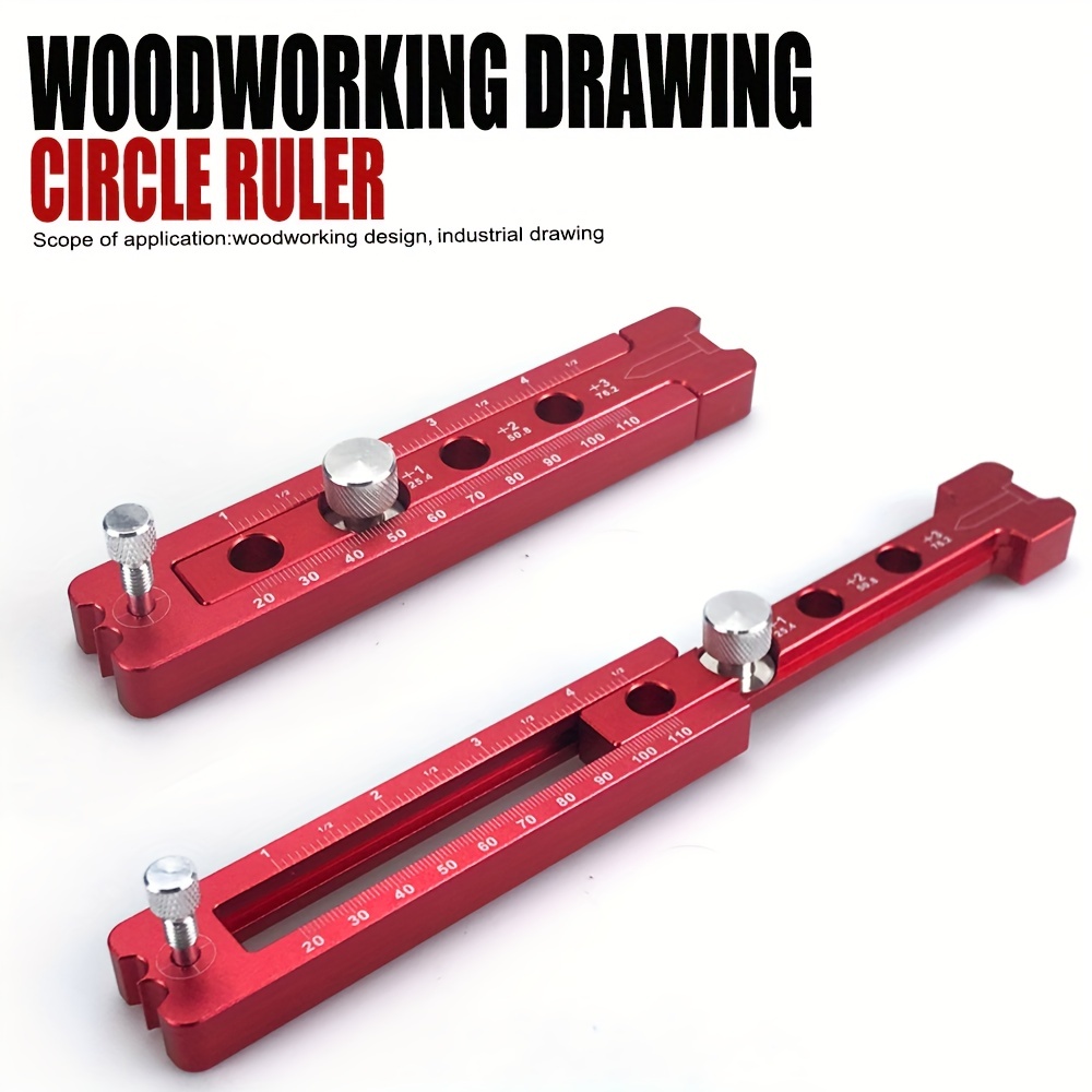 Aluminum Alloy Woodworking Circular Ruler Adjustable Metal - Temu
