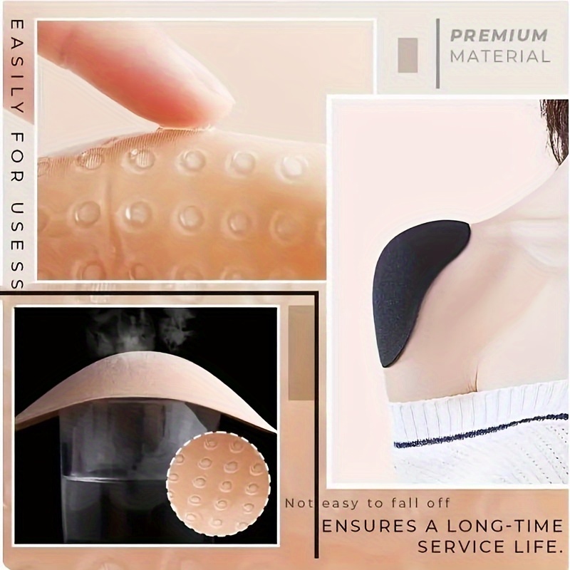 Bra Strap Cushions Silicone Bra Strap Pad Holder Non-slip Relief Pain Shoulder  Pads, White and Flesh Pink (4 Pieces） : : Clothing, Shoes &  Accessories