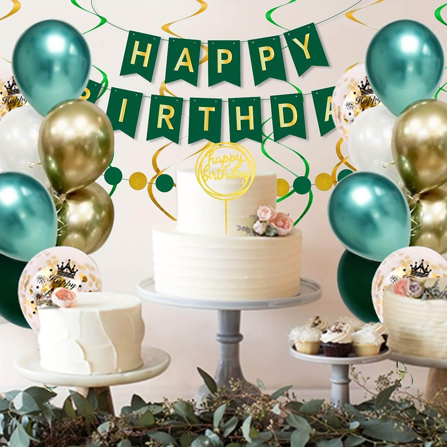 Joyeux anniversaire Gâteau Topper Numéro d'âge Fête Bannière