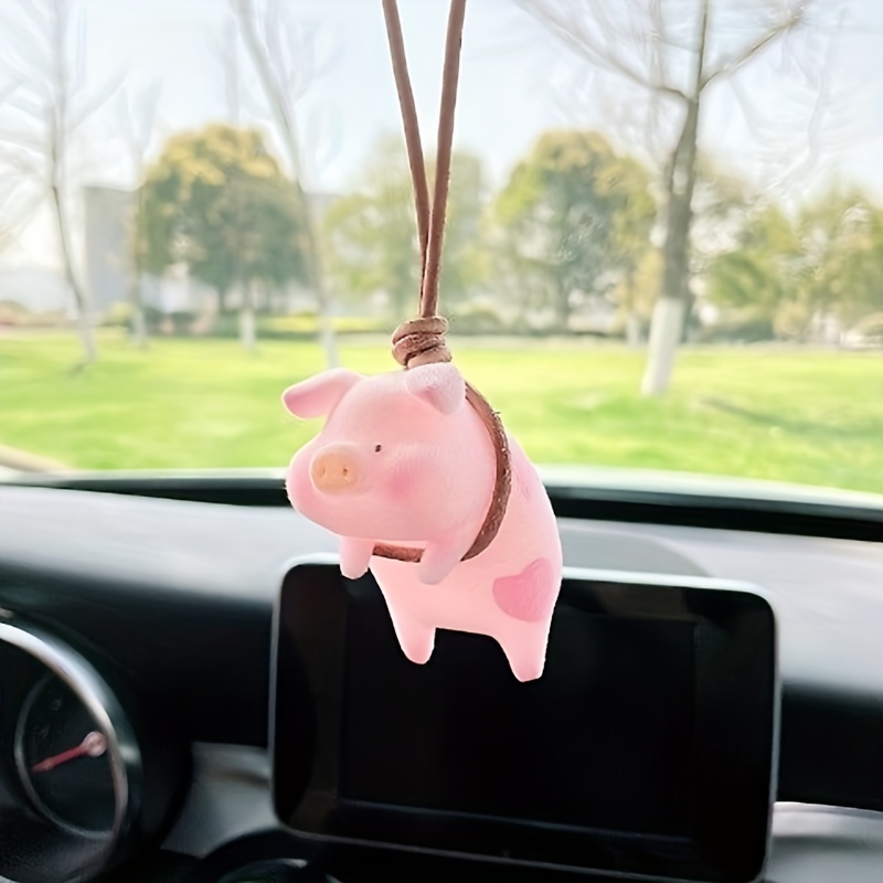 Cute Pig Car Pendant Interior Hanging Decoration Rearview - Temu