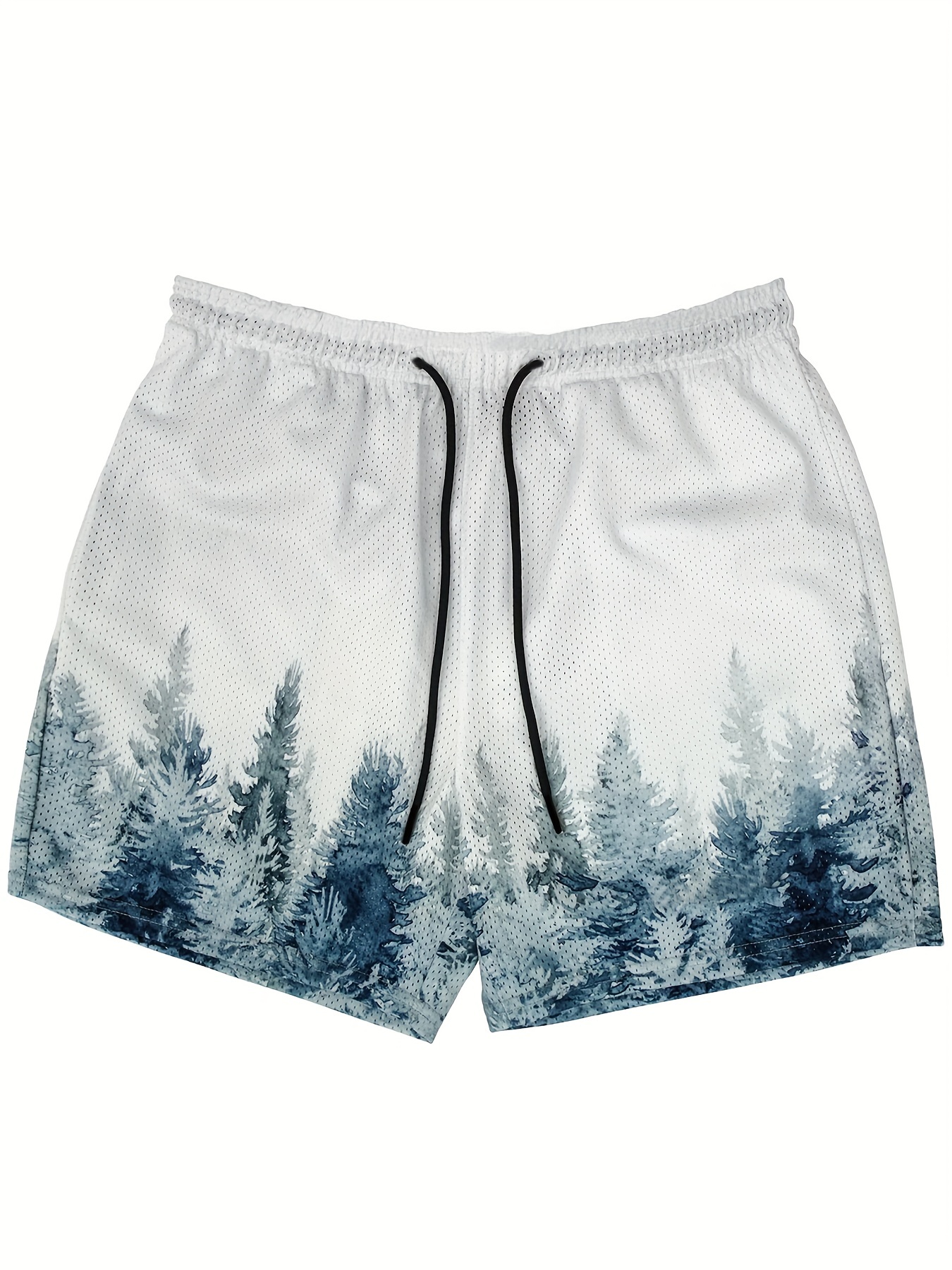 Men's Graphic Print Quick Dry Loose Shorts, Active Slightly