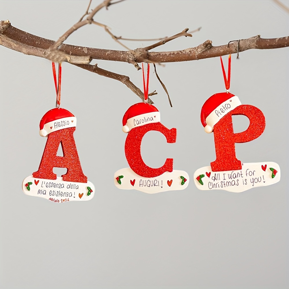 Personalized Christmas Ornaments 26 Letter Christmas Tree