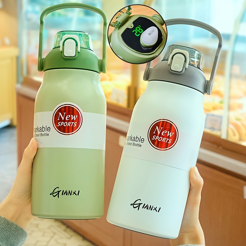 Stainless Steel Water Bottle With Temperature Display - Temu