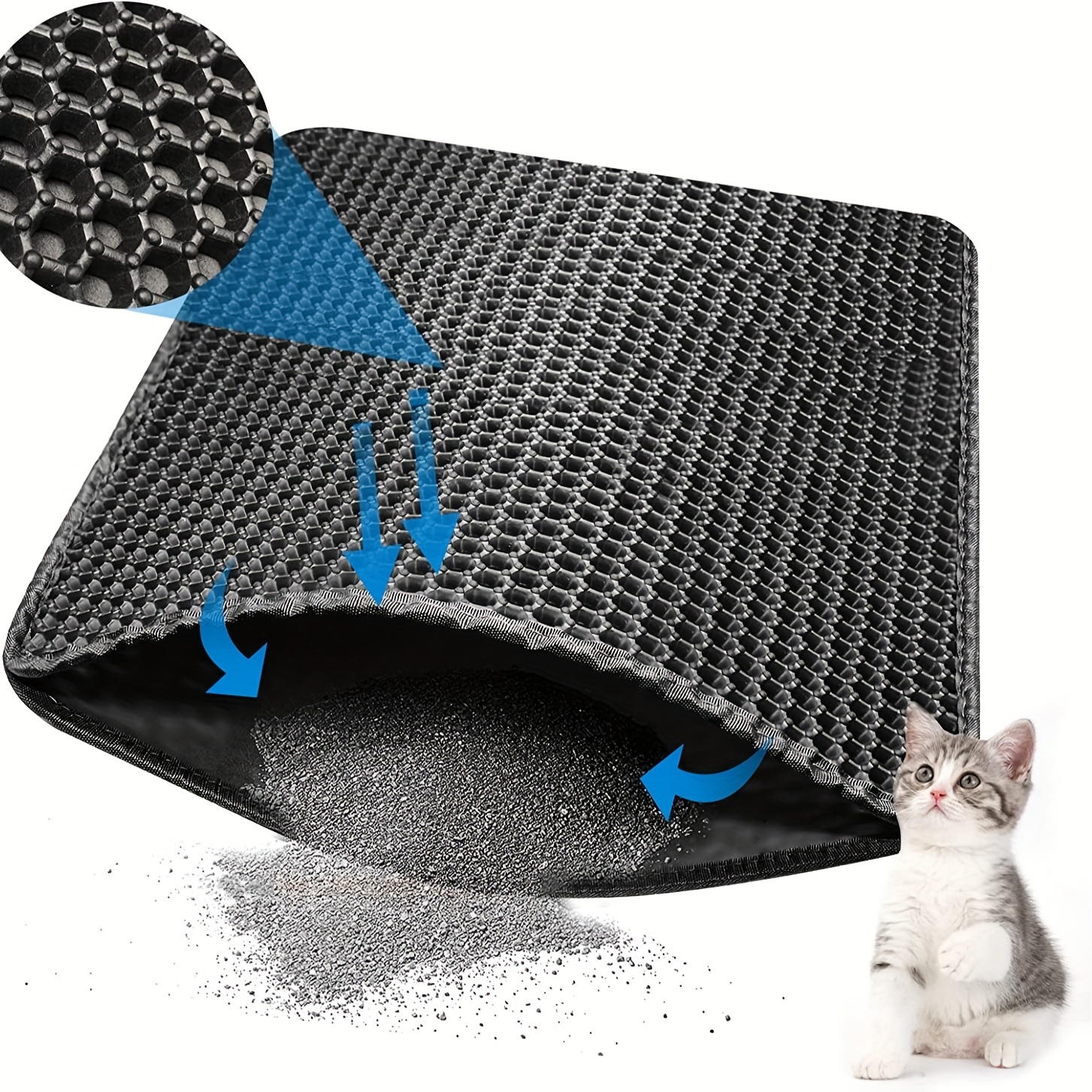 Cat Litter Mat Double layer Eva Material Cat Litter Traping - Temu