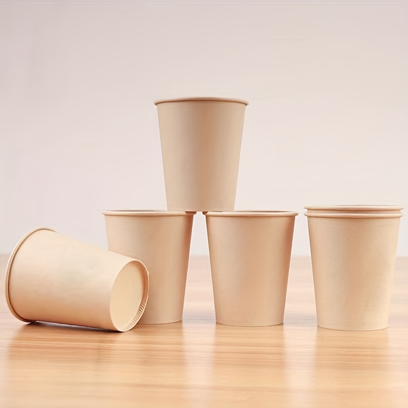  Comfy Package [100 juegos] Vasos de plástico transparente de 12  onzas con tapas planas : Hogar y Cocina