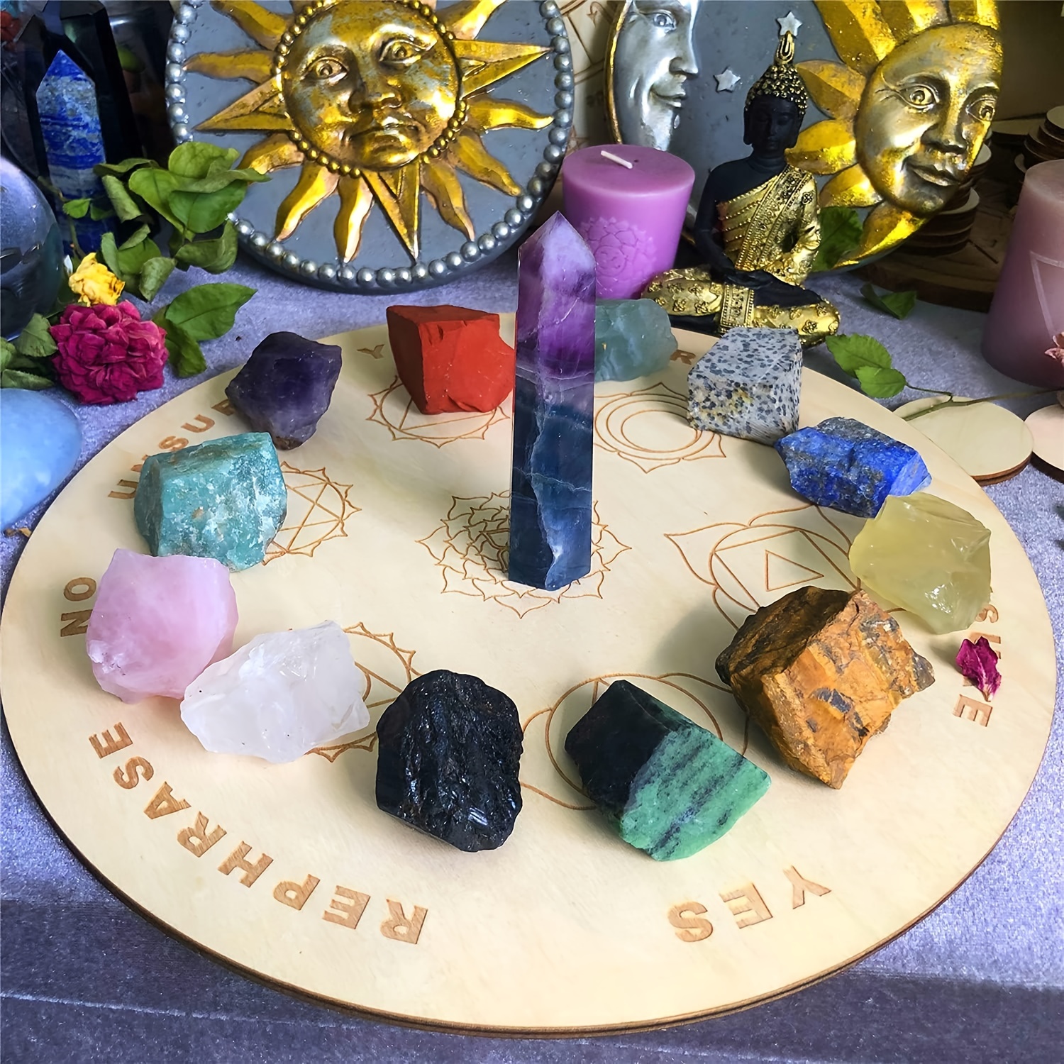 Healing Crystals Set, 23pcs Natural Healing Stones for Yoga