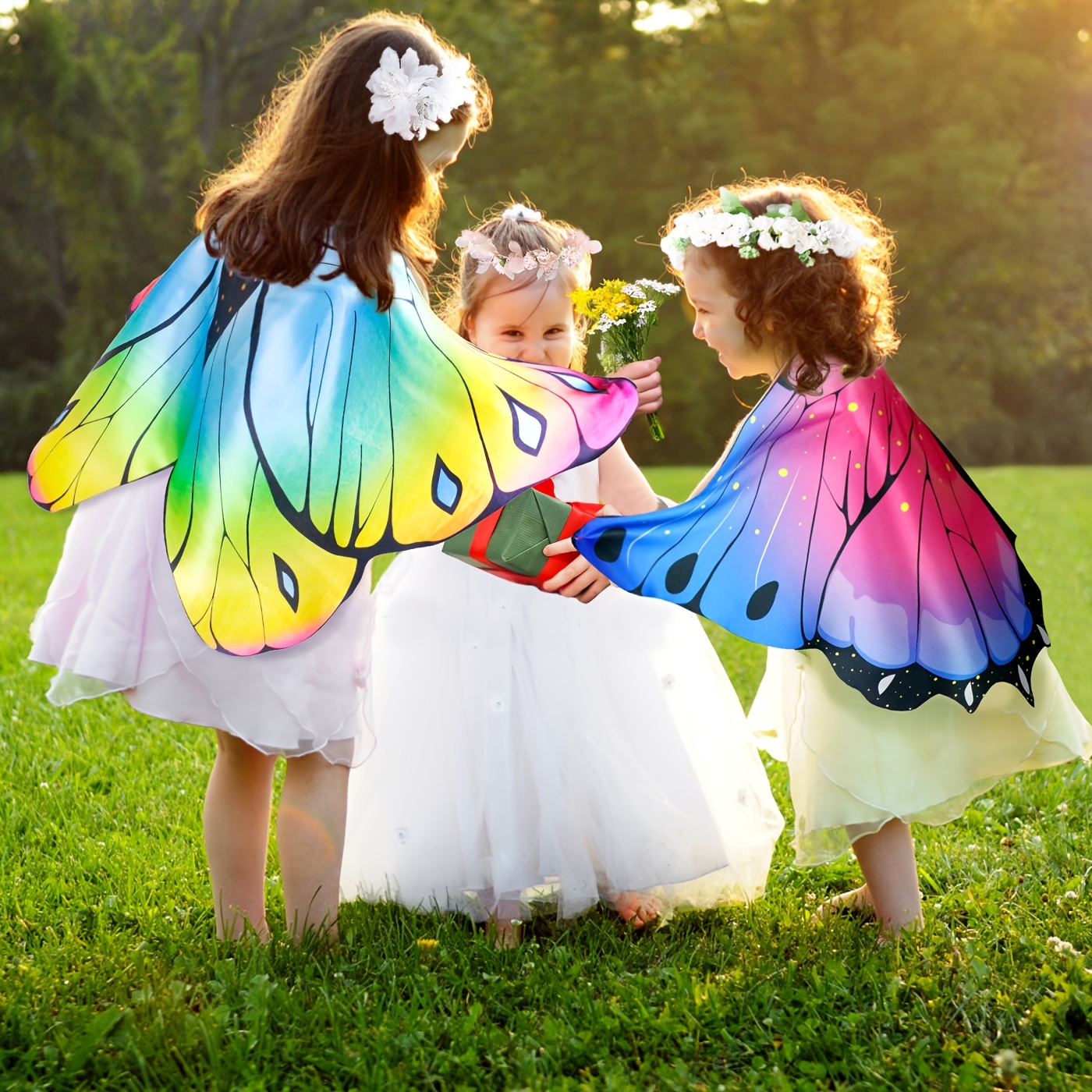 Ailes De Fée Enfant Fille, Deguisement Fee Fille, Carnaval Ailes,  Déguisement Papillon Fille, Accessoires De Costume De Papillon Wings Avec  Tutu