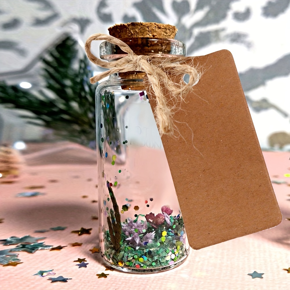 EUES Mini botellas de cristal con corcho, 16 unidades x 40 ml, tubo de  ensayo con etiqueta colgante, botellas pequeñas para rellenar, para bodas,  regalos, decoración de Navidad : : Industria, empresas