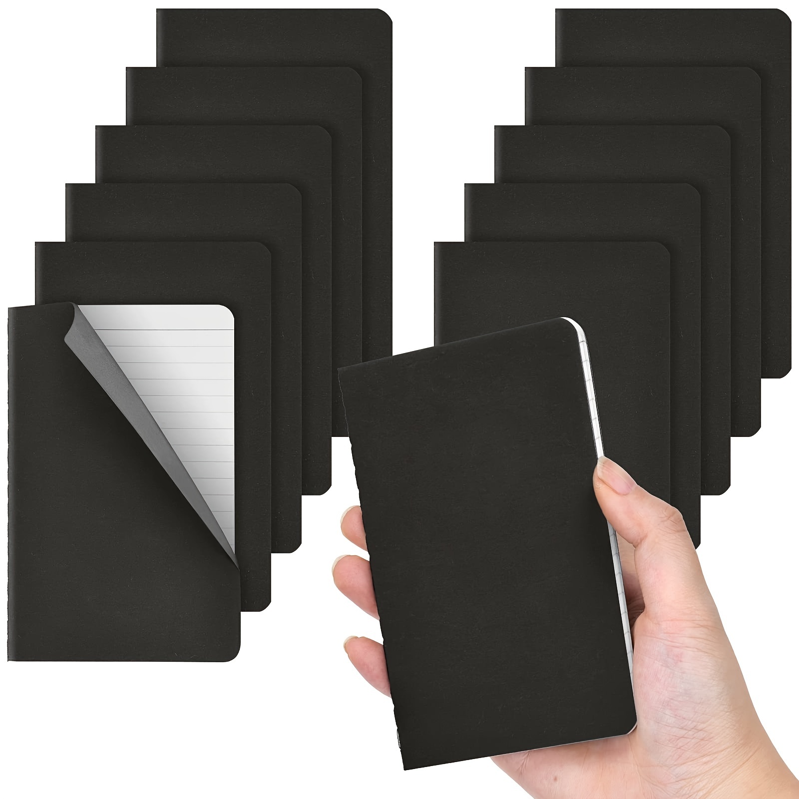 Mini Blank Notebooks, Small Pocket Notepads Memo Notepad Bulk each Journals  for Traveler Kids Students School Office Supplies - brown 