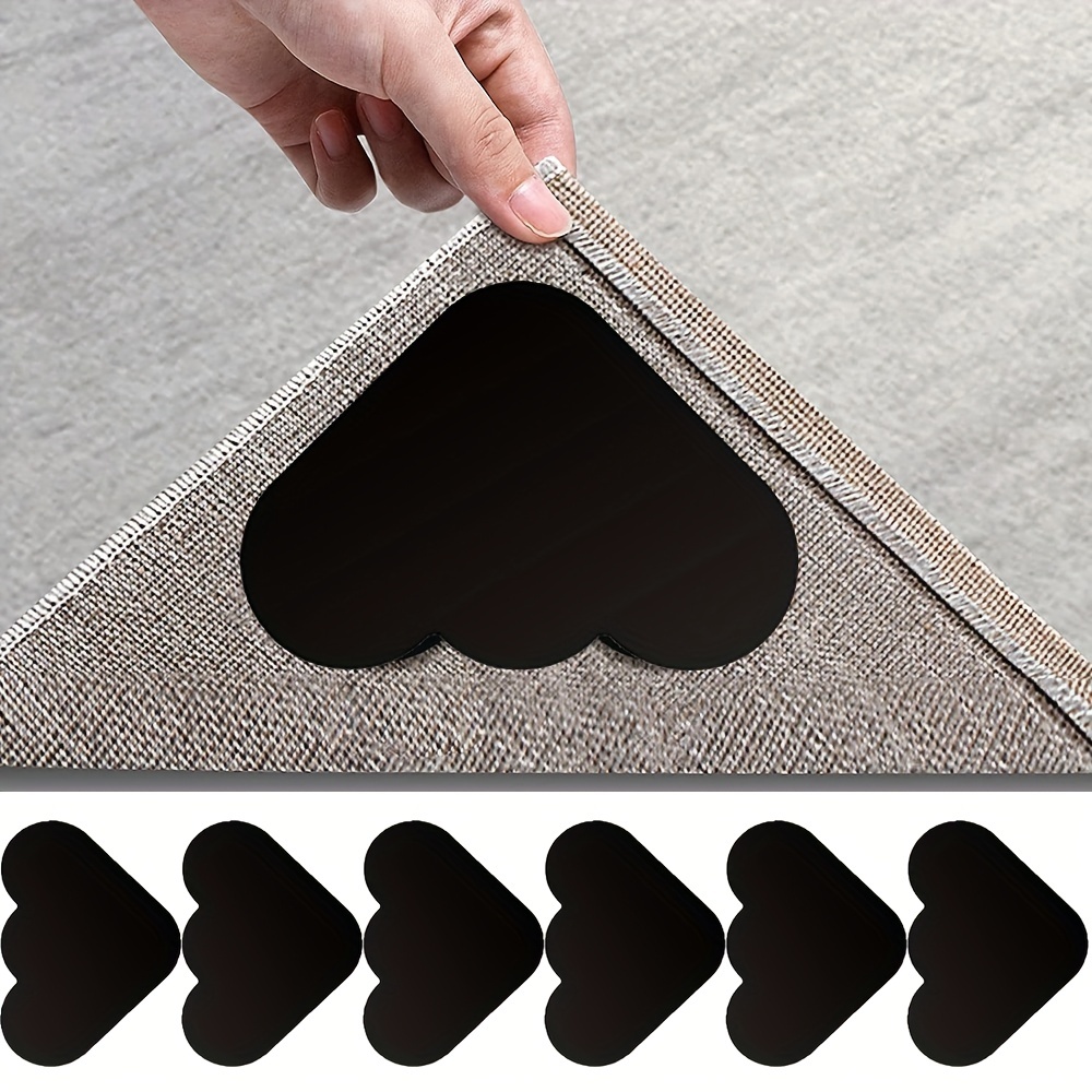 12 Pack] Rug Gripper, Double Sided Non-Slip Rug Pads Rug Tape Stickers  Washable Area Rug Pad Carpet Tape Corner Side Mat Gripper for Hardwood  Floors and Tile,for Kitchen/Bedroom/Door Mat 