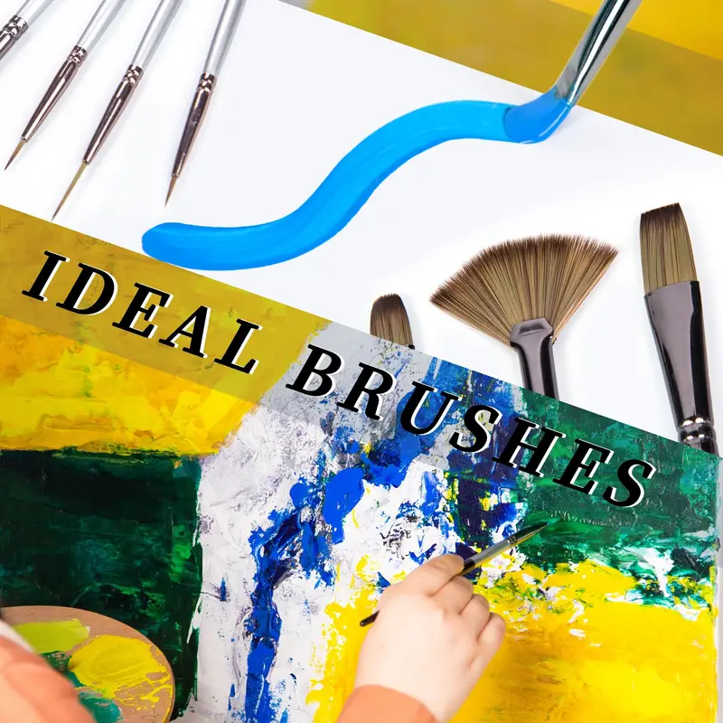 Paint Brushes Set 18 Premium Watercolor Paint Brushes For - Temu Belgium